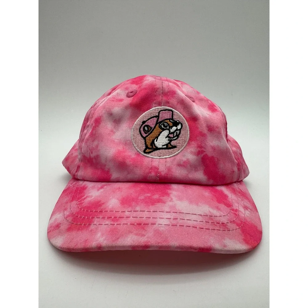 Buc-ee's‎ Pink Tie Dye Beaver Logo UPF 50+ Infant Sun Hat Cap